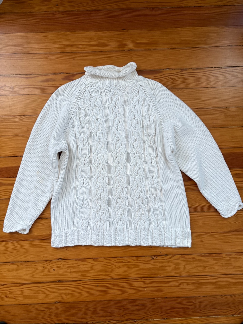Vintage Yarnworks Roll Neck Cable Knit Sweater 90s